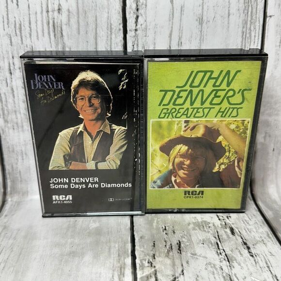 John Denver’s Greatest Hits Cassette Tape and Some Days are diamonds - Picture 1 of 9
